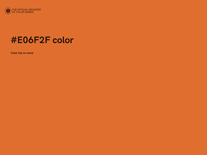 #E06F2F color image