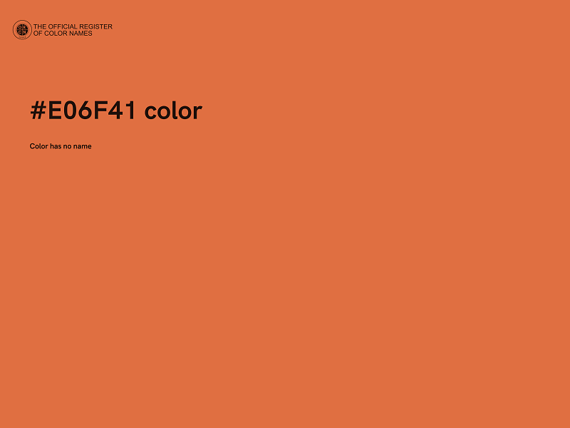 #E06F41 color image