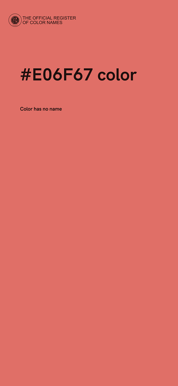 #E06F67 color image