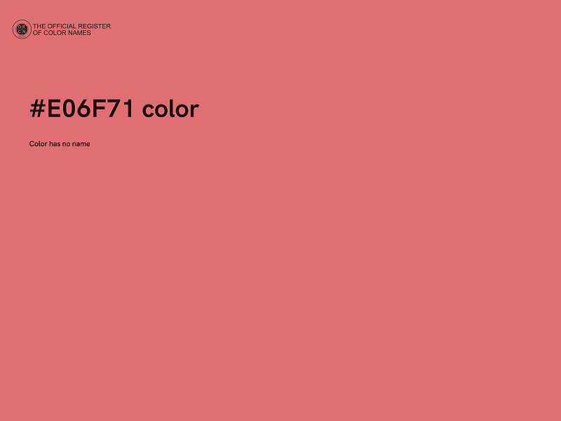 #E06F71 color image