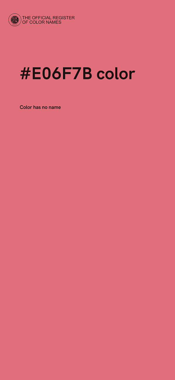 #E06F7B color image