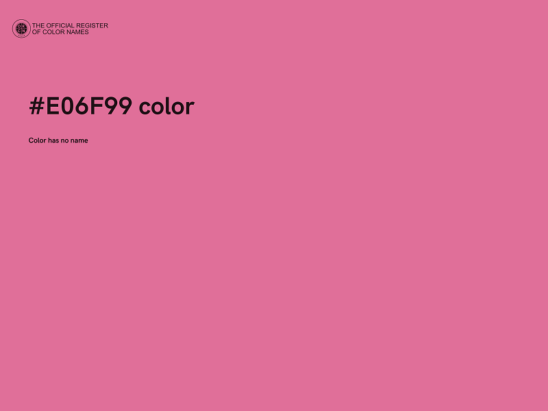 #E06F99 color image