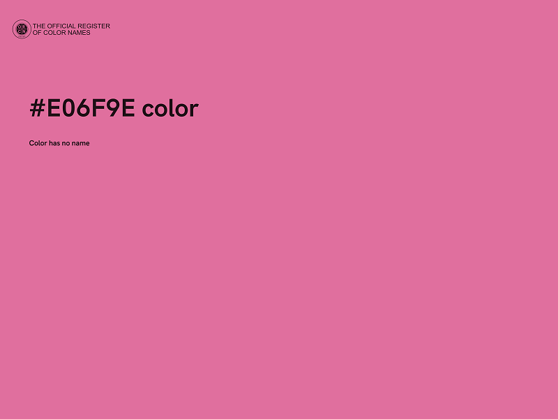 #E06F9E color image