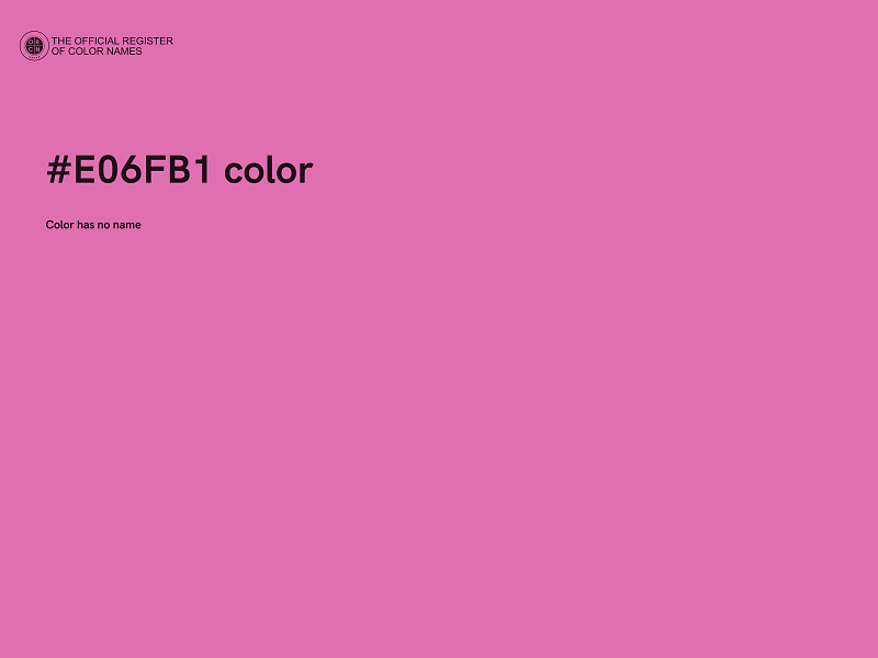 #E06FB1 color image