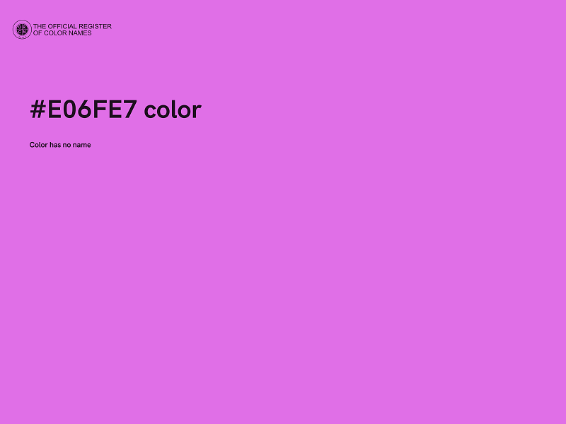 #E06FE7 color image