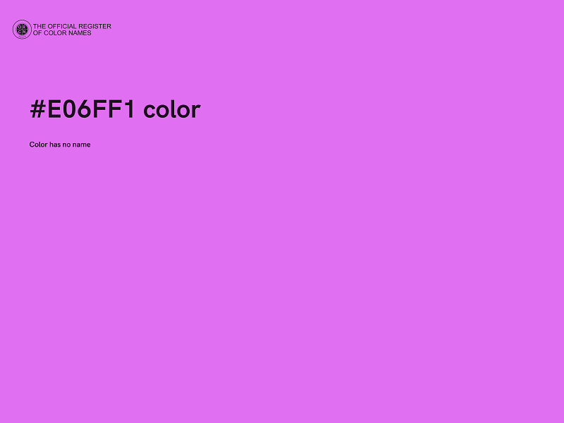 #E06FF1 color image