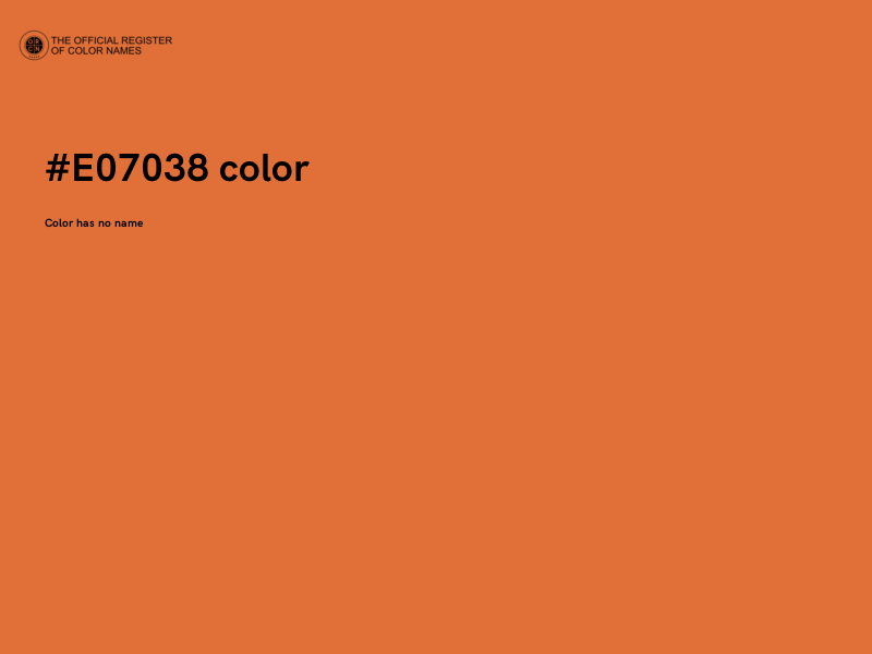 #E07038 color image