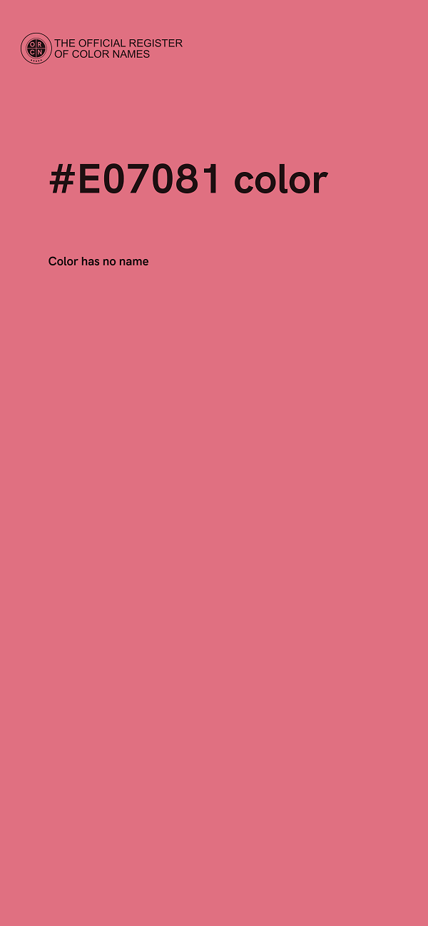 #E07081 color image