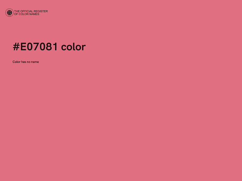 #E07081 color image