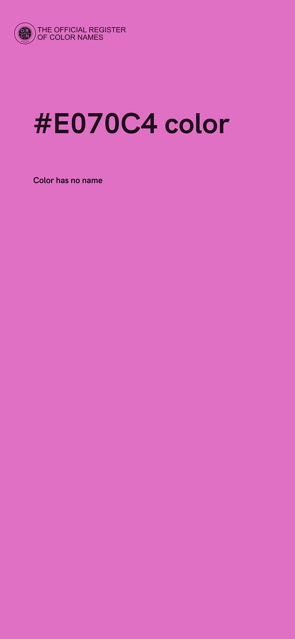 #E070C4 color image
