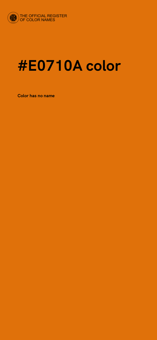 #E0710A color image