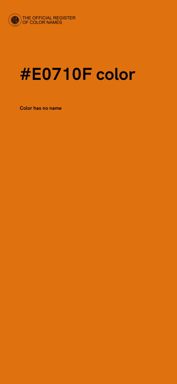 #E0710F color image