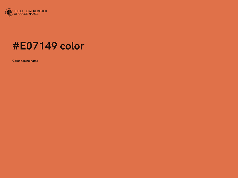 #E07149 color image