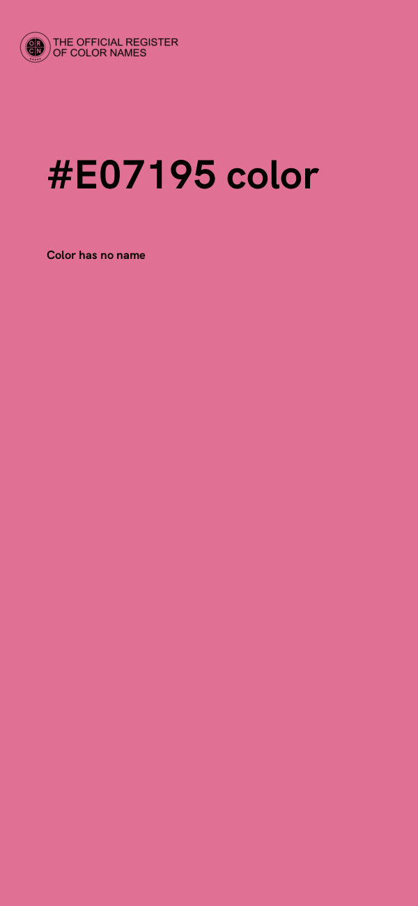 #E07195 color image