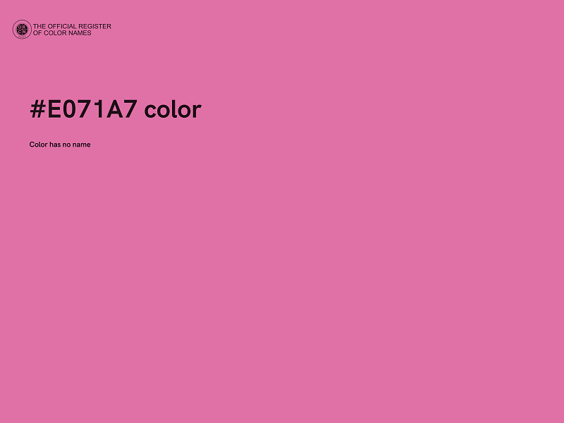 #E071A7 color image