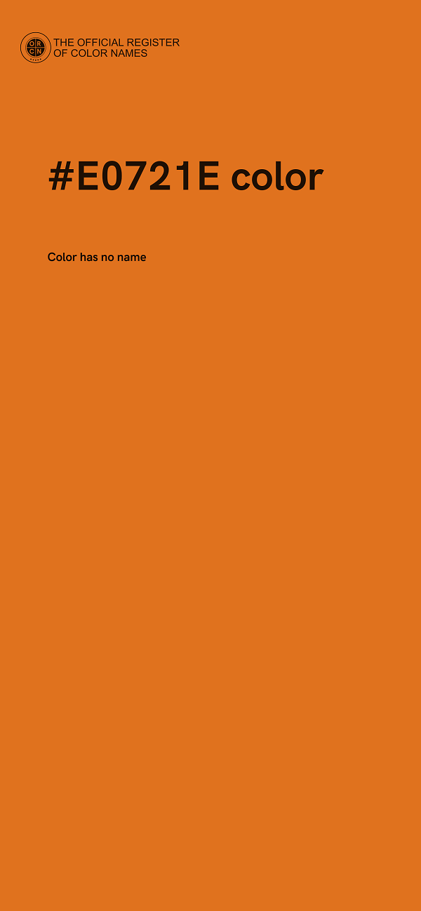 #E0721E color image