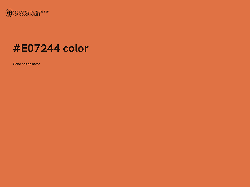#E07244 color image