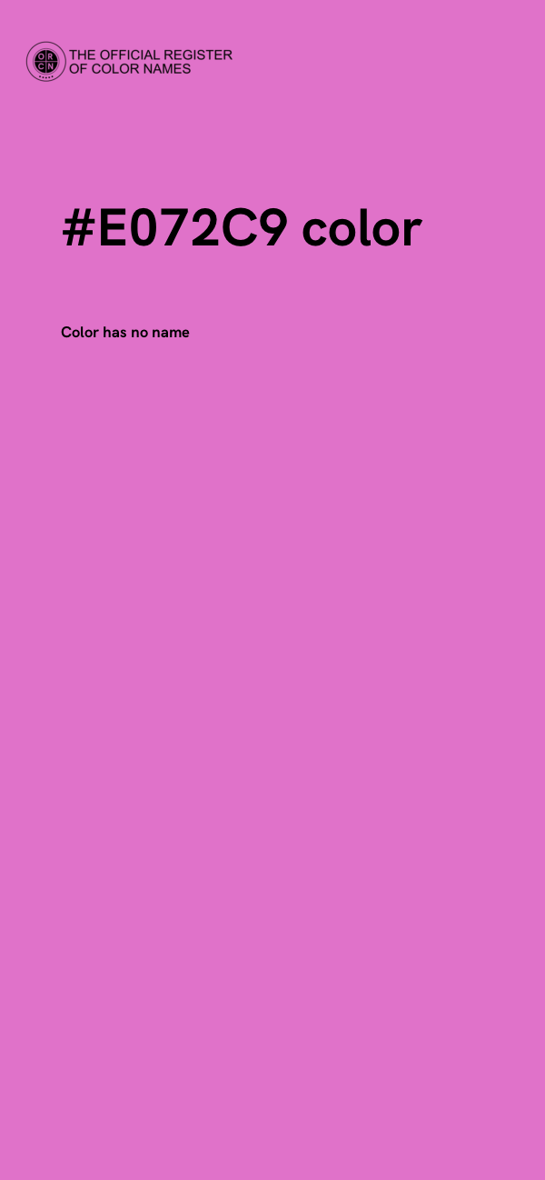 #E072C9 color image