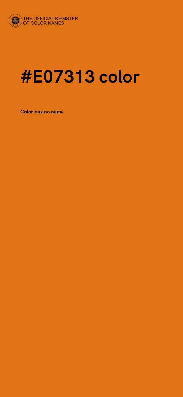 #E07313 color image