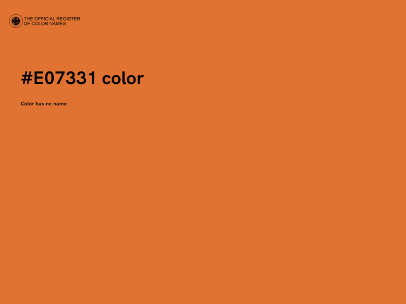 #E07331 color image