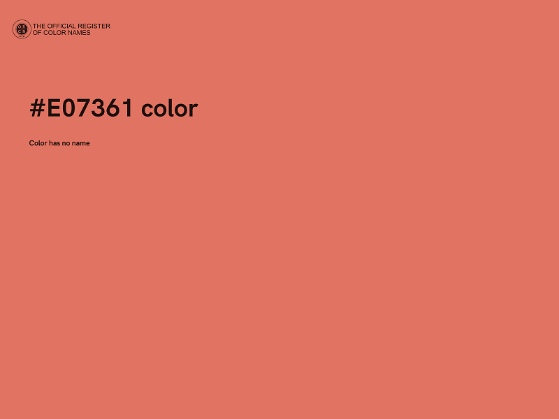 #E07361 color image