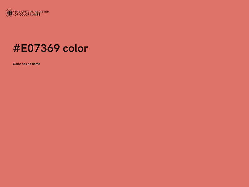 #E07369 color image