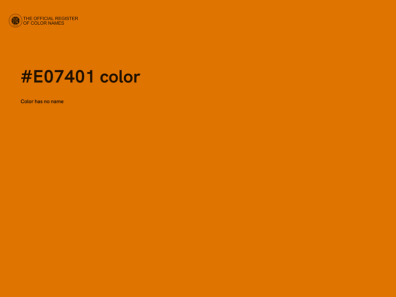 #E07401 color image