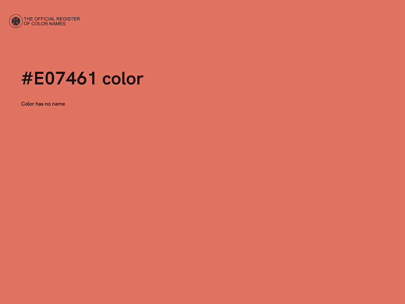 #E07461 color image