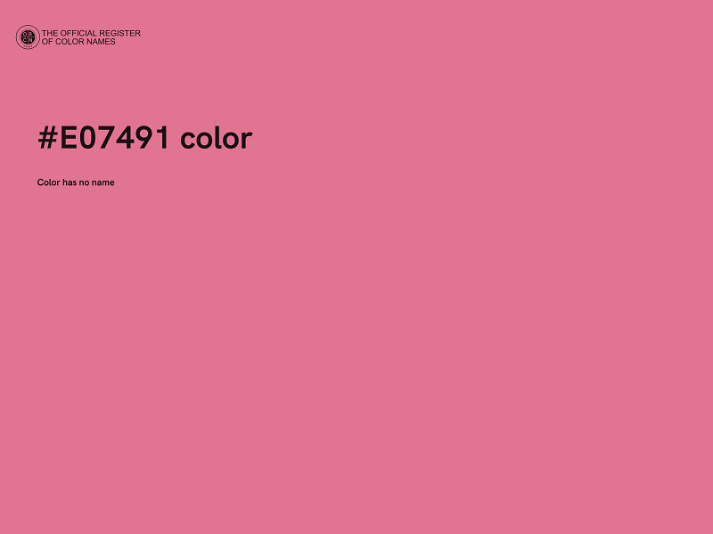 #E07491 color image