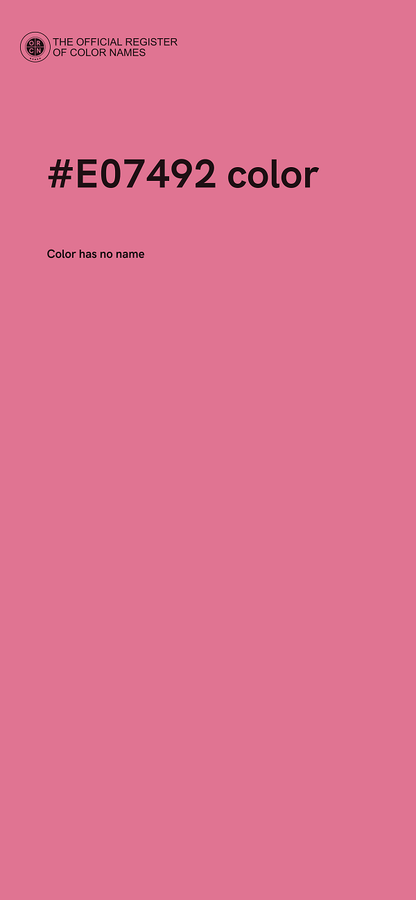 #E07492 color image