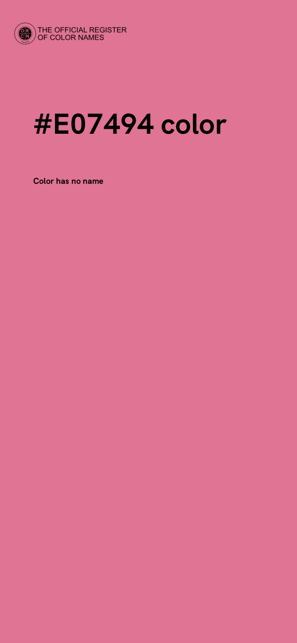 #E07494 color image