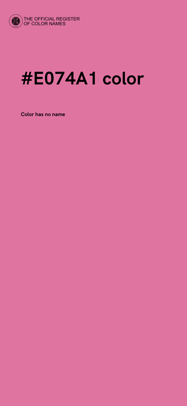 #E074A1 color image