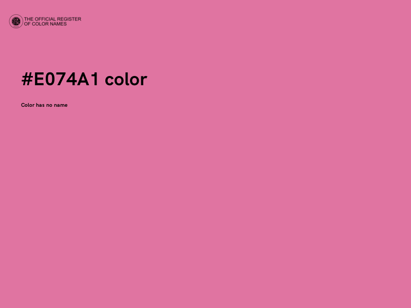 #E074A1 color image