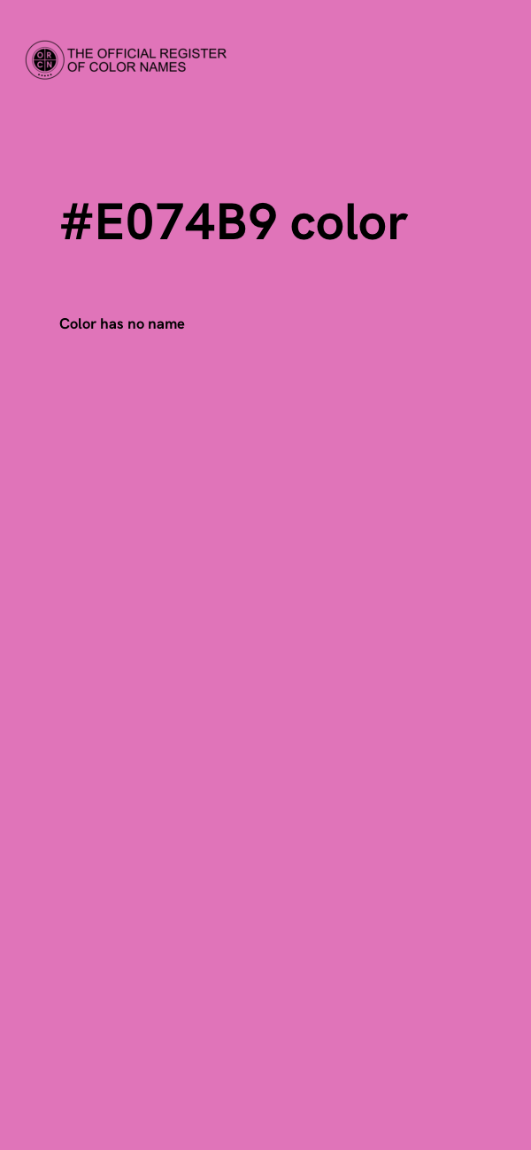 #E074B9 color image