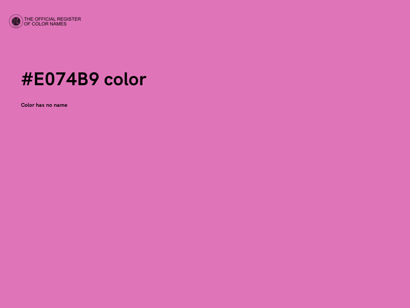 #E074B9 color image