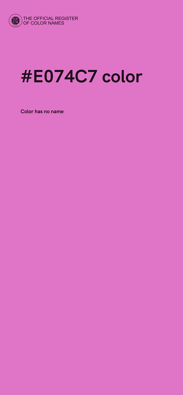 #E074C7 color image