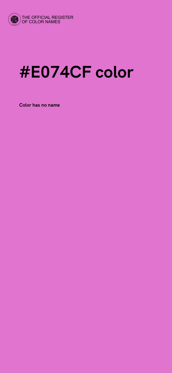 #E074CF color image