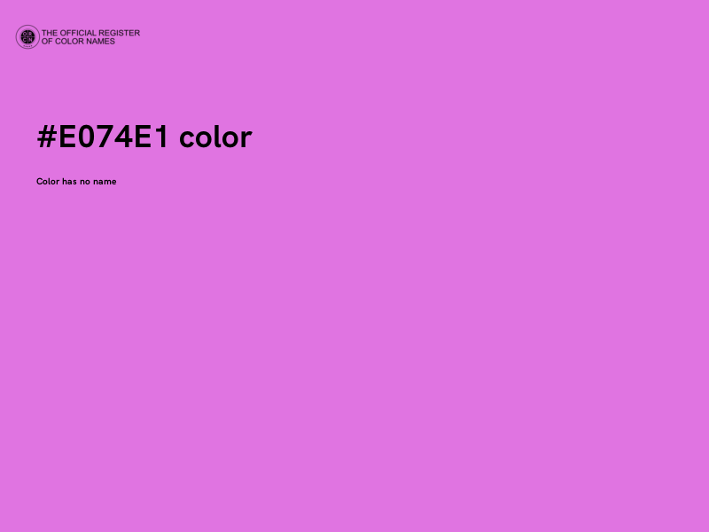 #E074E1 color image