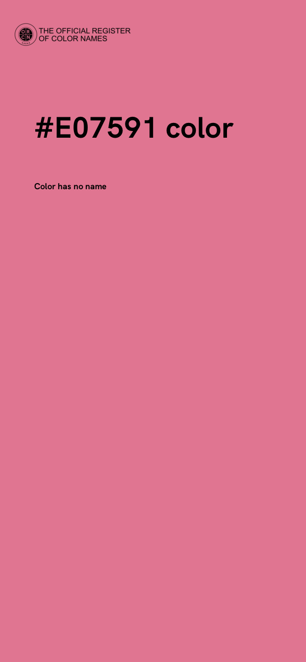 #E07591 color image