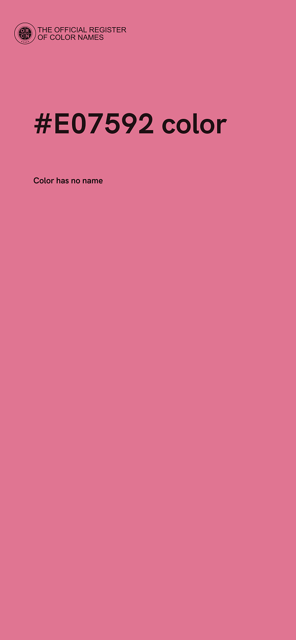 #E07592 color image