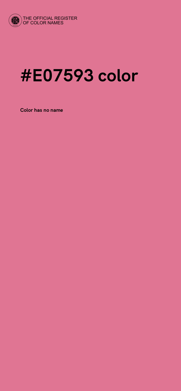 #E07593 color image