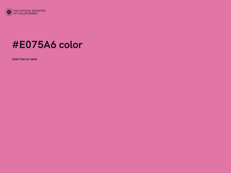 #E075A6 color image