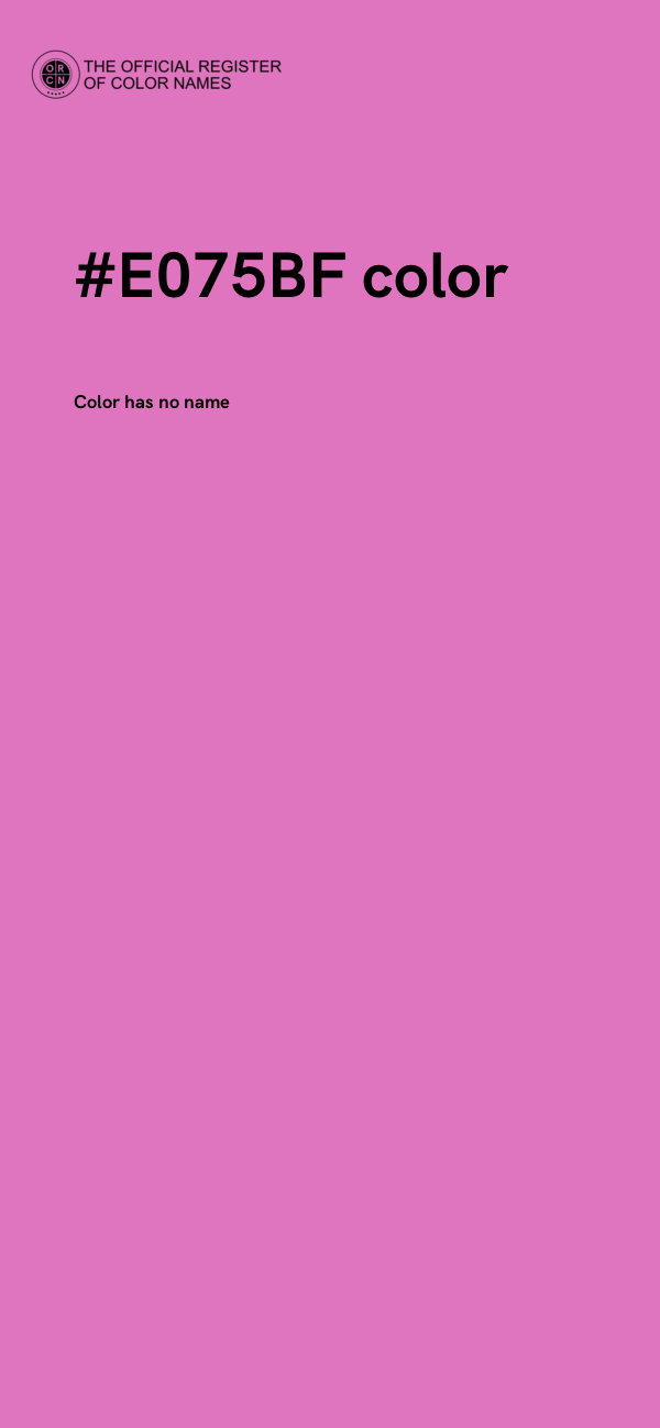 #E075BF color image