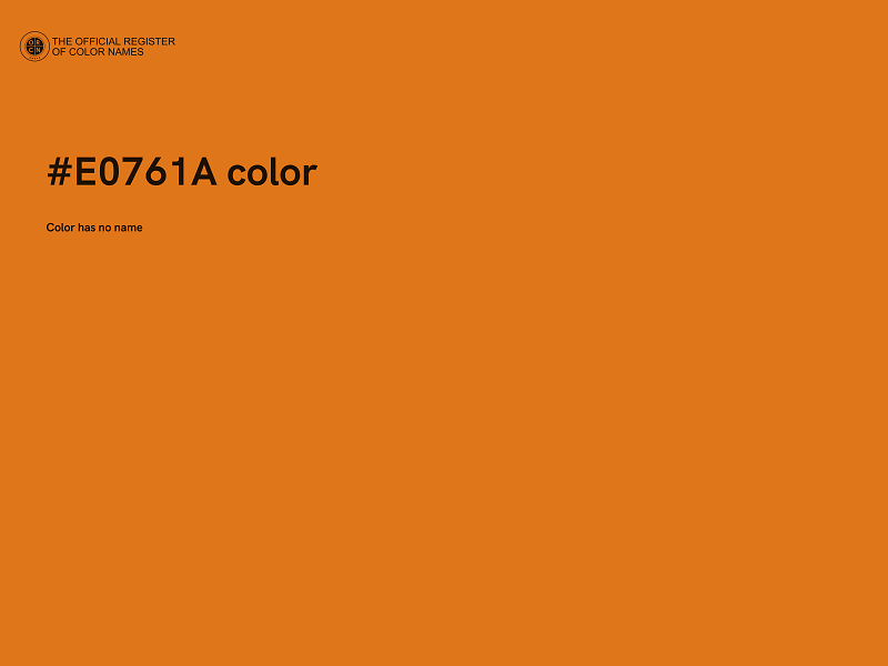 #E0761A color image