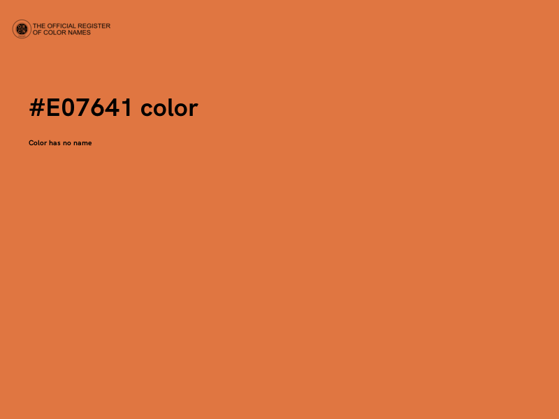 #E07641 color image