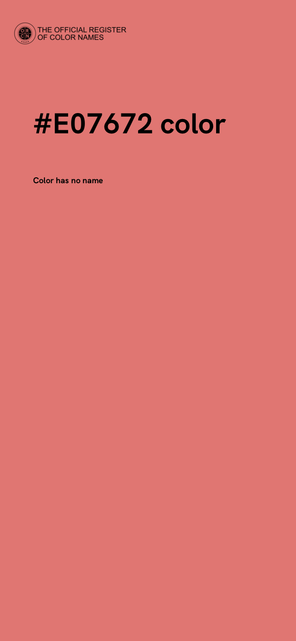 #E07672 color image