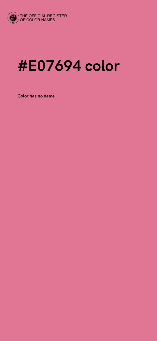 #E07694 color image