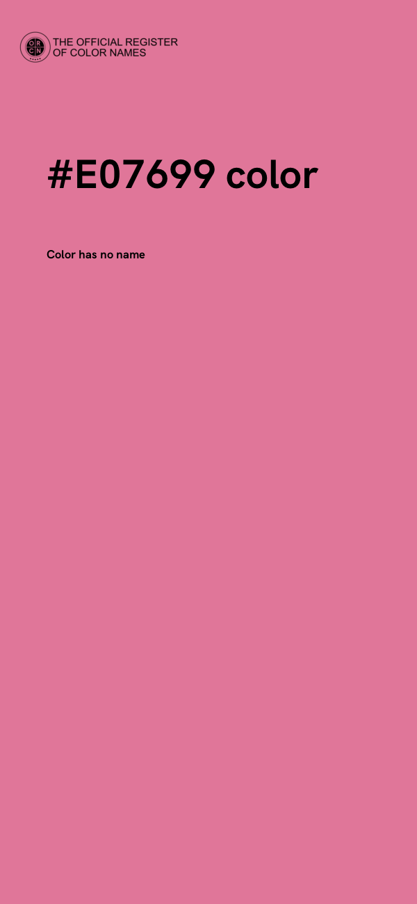 #E07699 color image