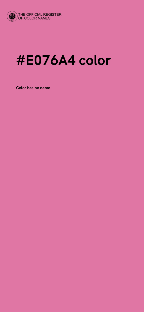 #E076A4 color image