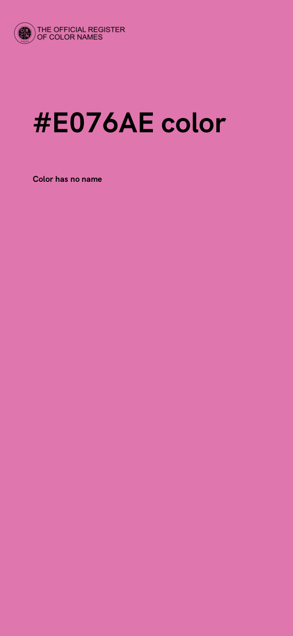 #E076AE color image